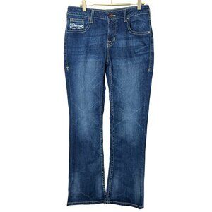 Cowgirl Tuff Co. Don't Fence Me In Bootcut Jeans Womens  Size 29L Blue Denim Wes
